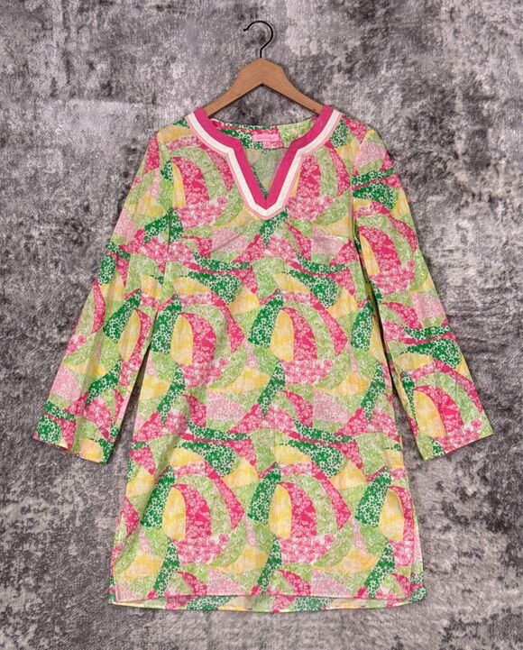 Lilly Pulitzer Dresses & Skirts - Lilly Pulitzer Dress Small Womens Classic Pink Green Floral Shift Tunic